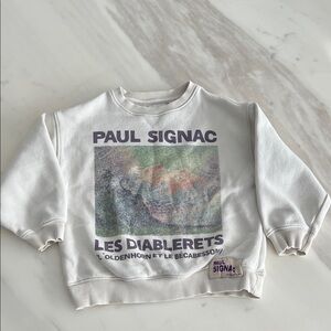 Zara Cream Graphic Sweatshirt